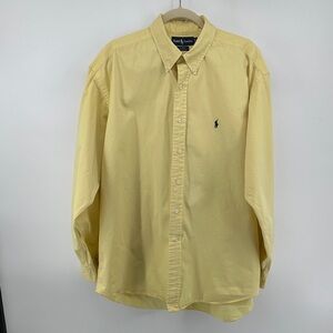 VTG Polo by Ralph Lauren Ivy League Men's Light Yellow Button Down Shirt SzXL